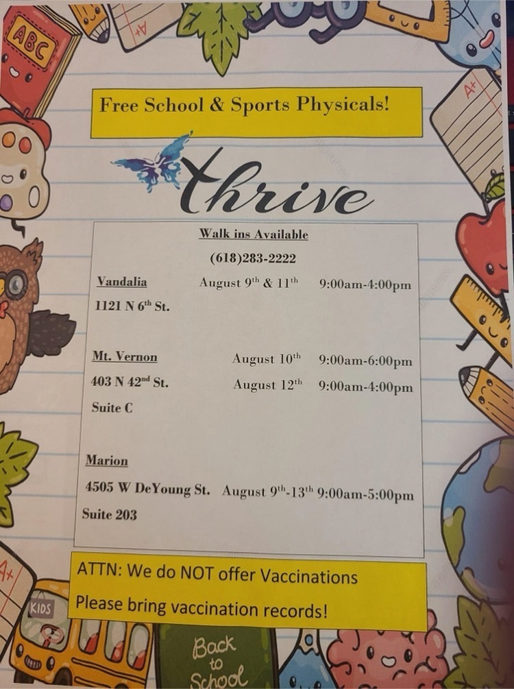 sports/school physicals